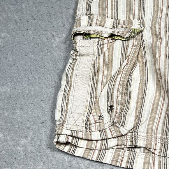Miss Me Womens Size Large Multicolored Striped Cargo Bermuda Shorts 100% Cotton - Picture 6 of 15